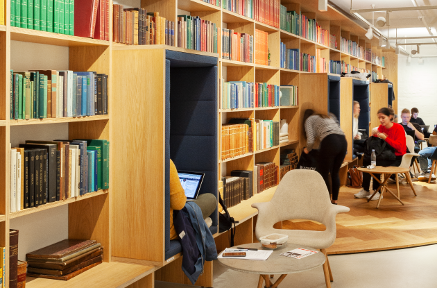 Studie- og afslapningszone for studerende. Det Kgl. Bibliotek, Aarhus